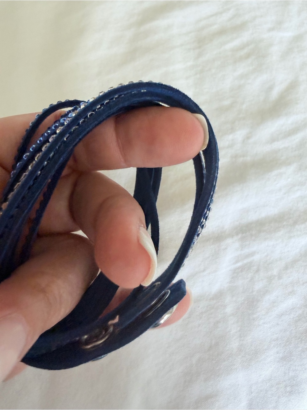 Swarovski Blue Crystal Wrap Bracelet - Picture 6 of 11
